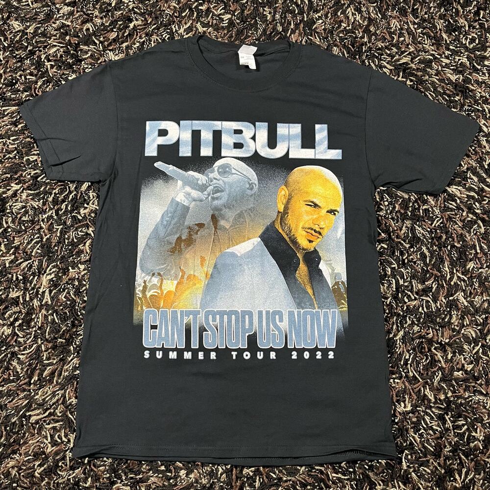 Pitbull Can’t Stop Us Now Summer Tour 2022 Tee T Shirt‎ Adult Sz S New